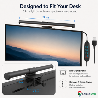 LekkaTech™ Lumina Bar | Glare-Free Monitor Light Bar