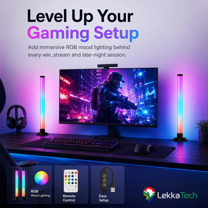LekkaTech™ AuraGlow Bars — RGB Ambient Light Bars
