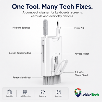 LekkaTech™ PureClean Kit — 8-in-1 Tech Cleaning Kit