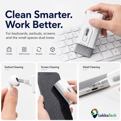 LekkaTech™ PureClean Kit — 8-in-1 Tech Cleaning Kit
